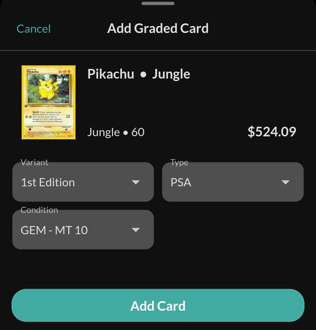 Pokemon Trading Cards Graded psa 10 pikachu 1st edition  1999