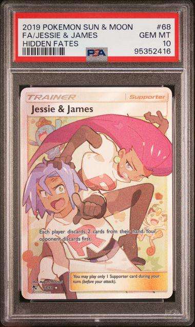 Pokemon Trading Cards Graded PSA 10 Jessie and James