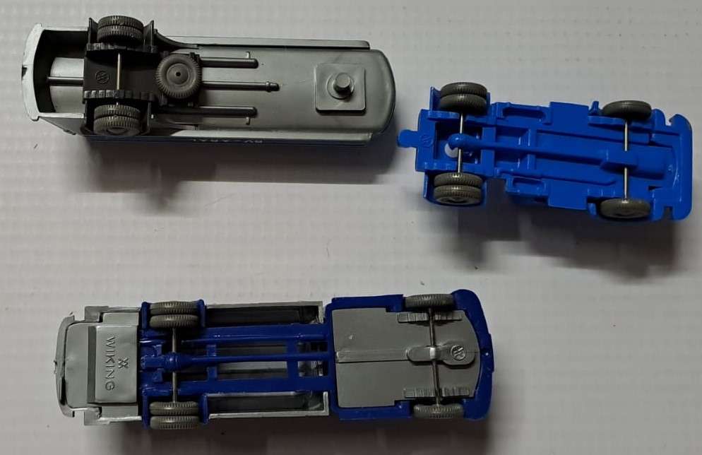 Model Trains/Cars HO 2 x Wiking BV - ARAL Combo plastic (Grey-blue).