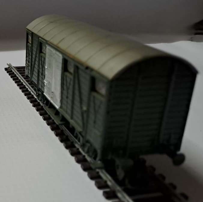 Model Trains H0-Scale 1 x Lima Box Car, with plastic wheels & Lima couplers.