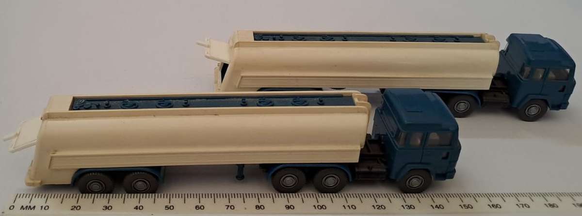 Model Trains/Cars HO 2 x Wiking Truck & oil Tanker Trailer Fleet.