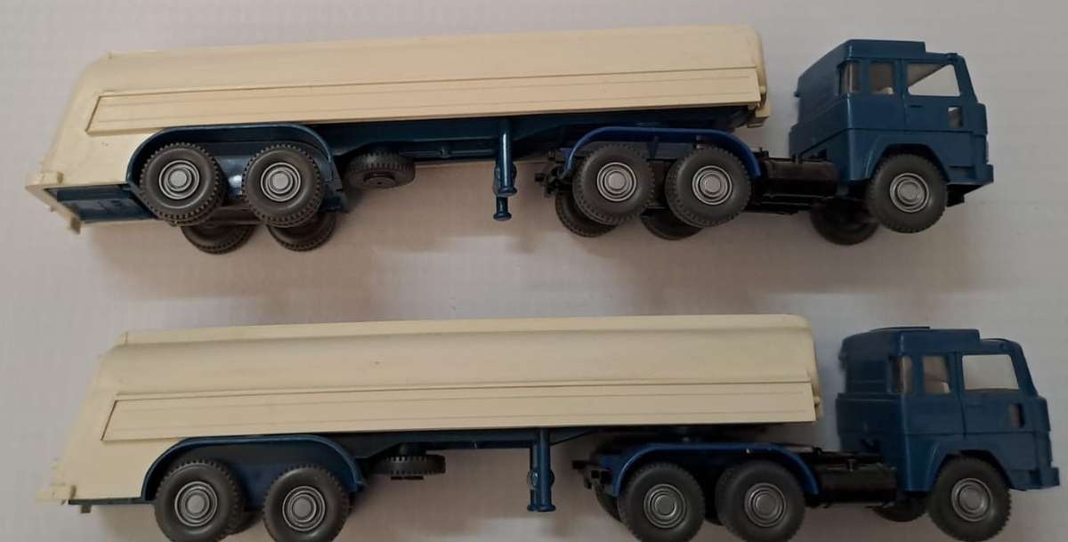 Model Trains/Cars HO 2 x Wiking Truck & oil Tanker Trailer Fleet.