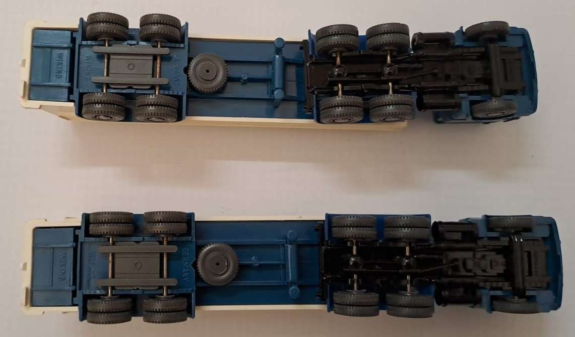 Model Trains/Cars HO 2 x Wiking Truck & oil Tanker Trailer Fleet.