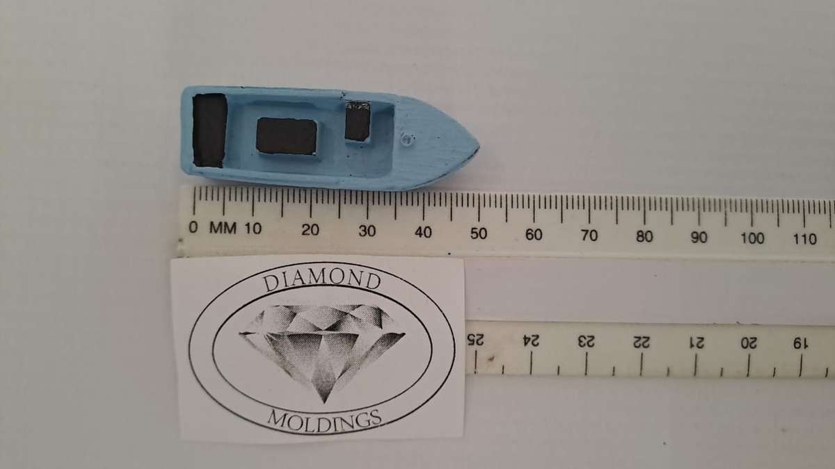 Model Trains HO 1 x Sailboat 2 (L. Blue) - 50mm x 16mm x 7mm