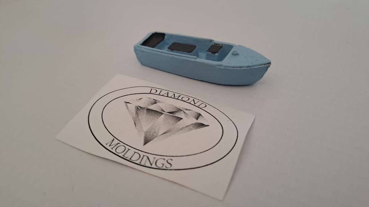 Model Trains HO 1 x Sailboat 2 (L. Blue) - 50mm x 16mm x 7mm