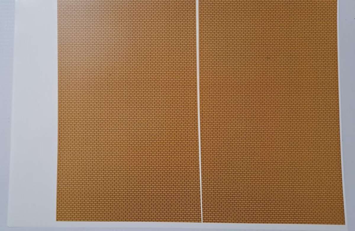 Model Trains 1:87 HO 1 x Printed gloss paper to stick on buildings. (257mm x 203mm)