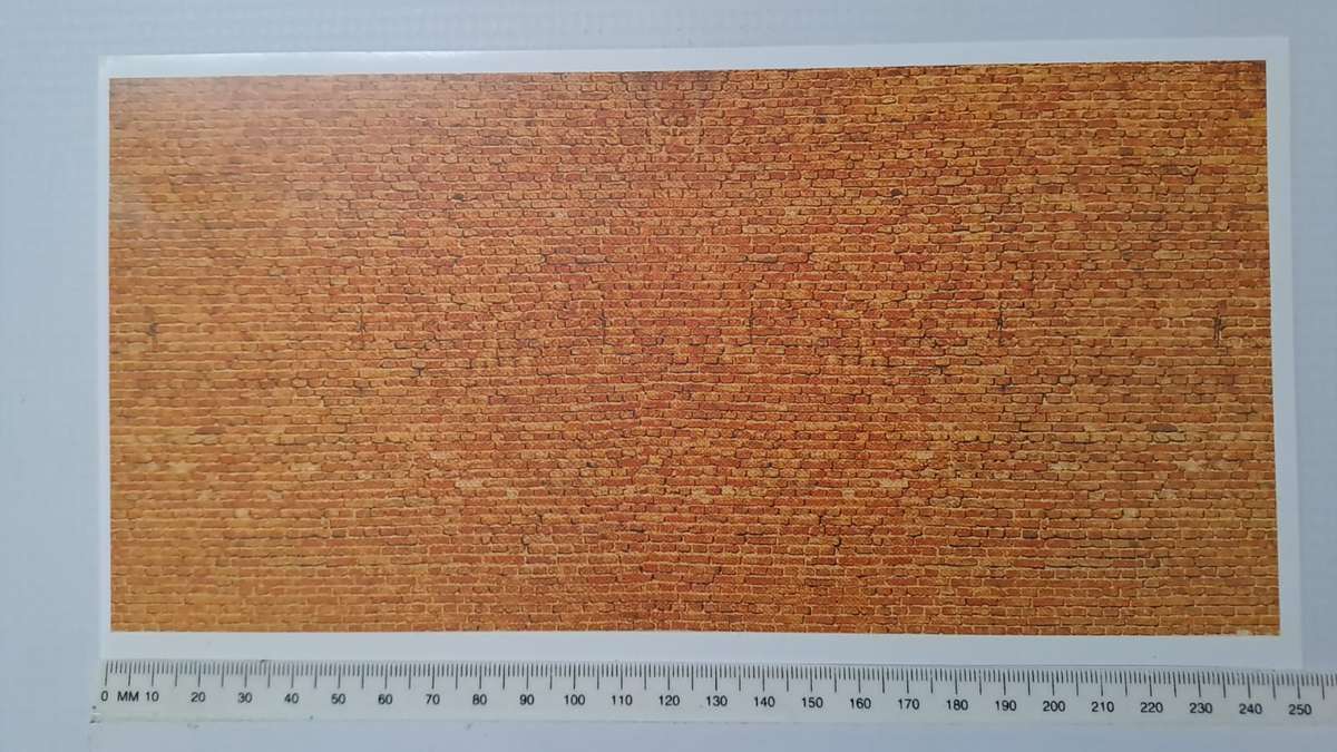 Model Trains 1:87 HO 1 x Printed gloss paper to stick on buildings. (247mm x 118mm)