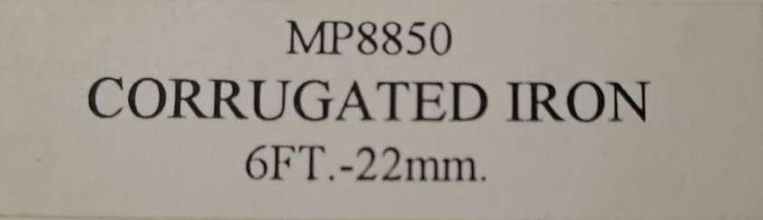 Model Trains 1:87 HO 1 x Corrugated Iron x6. Real tin metal. (6FT. - 22mm)