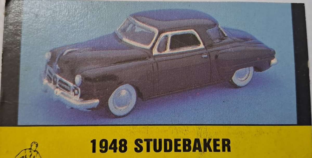Model Trains/Cars HO 1 x 1948 Studebaker with white wall tires Kit. - Metal Casting