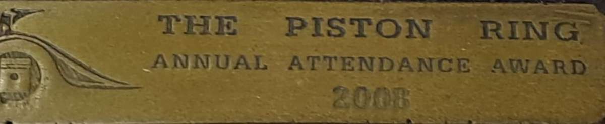 Car Trophy - The Piston Ring Annual Attendance award 2008