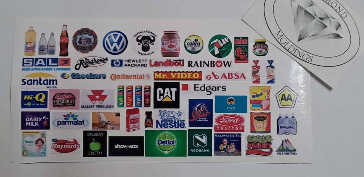 Model Trains HO 1 x Shop Signs No.4 (Stickers)