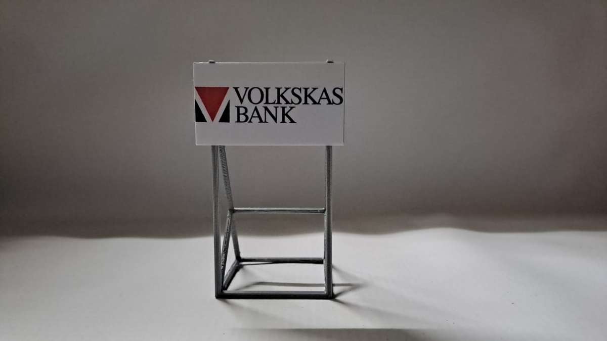 Model Trains HO 1 x Billboard 1900 + Volkskas Bank - 50mm x 41mm x 82mm