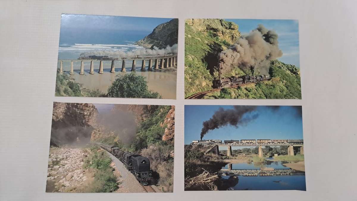 Trains Postcards 4 x Steam Lot.3 Postcards are all unused and new.