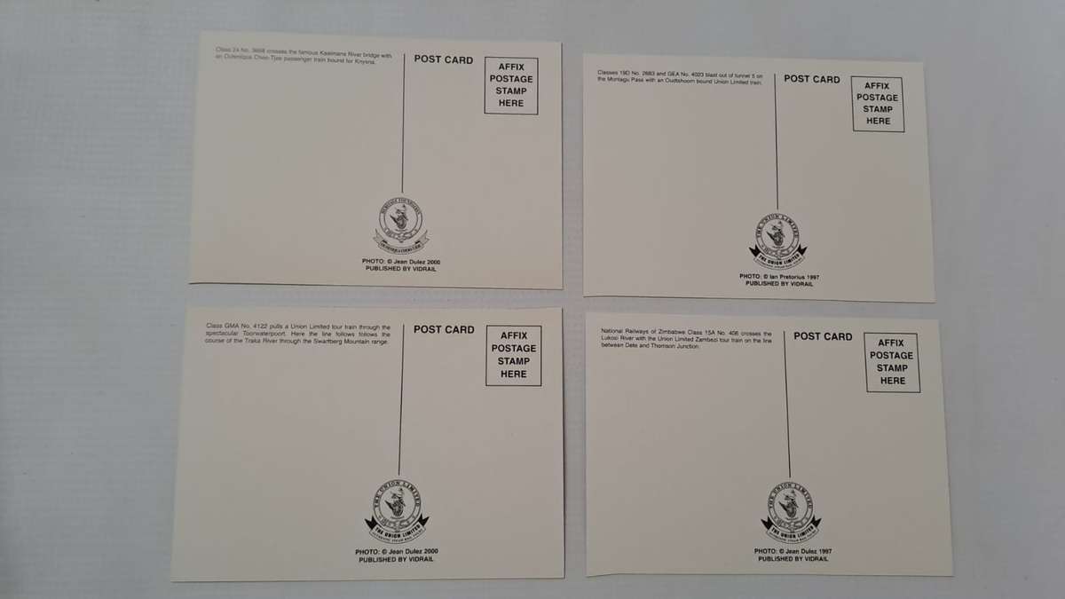 Trains Postcards 4 x Steam Lot.3 Postcards are all unused and new.
