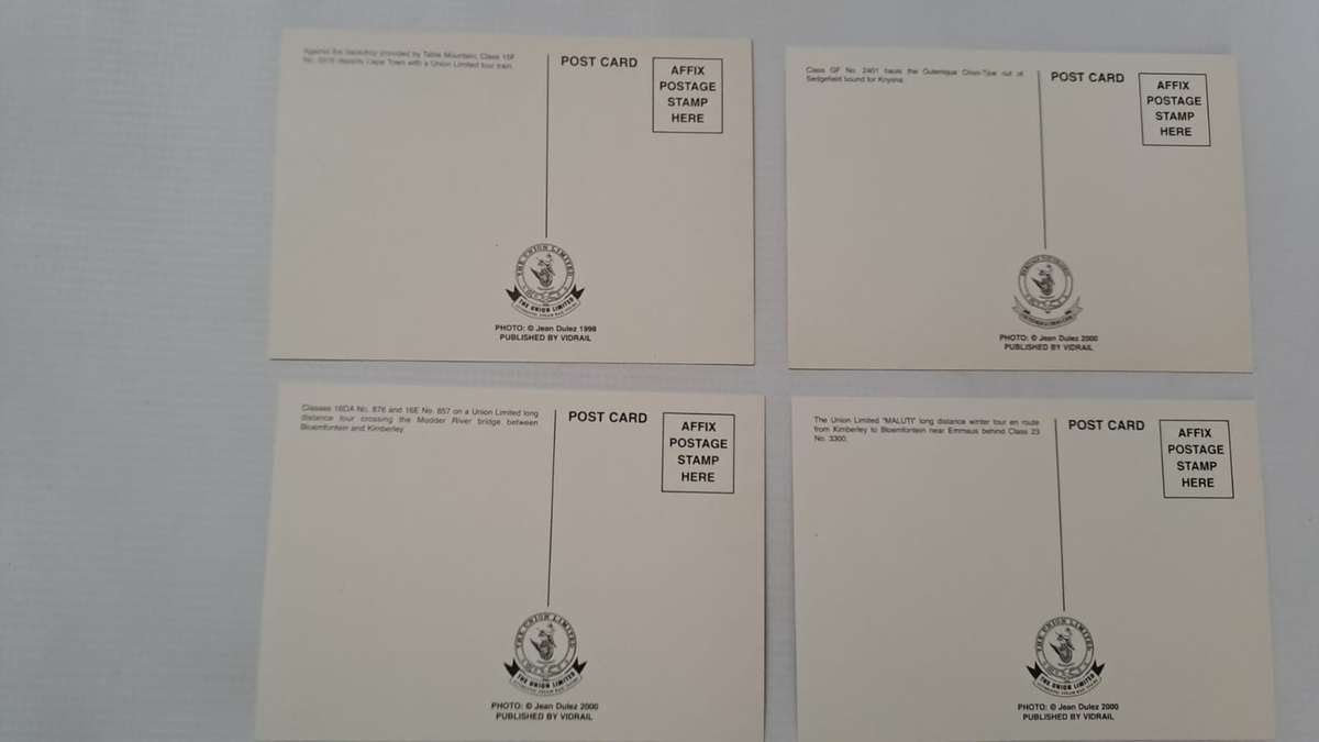 Trains Postcards 4 x Steam Lot.4 Postcards are all unused and new.