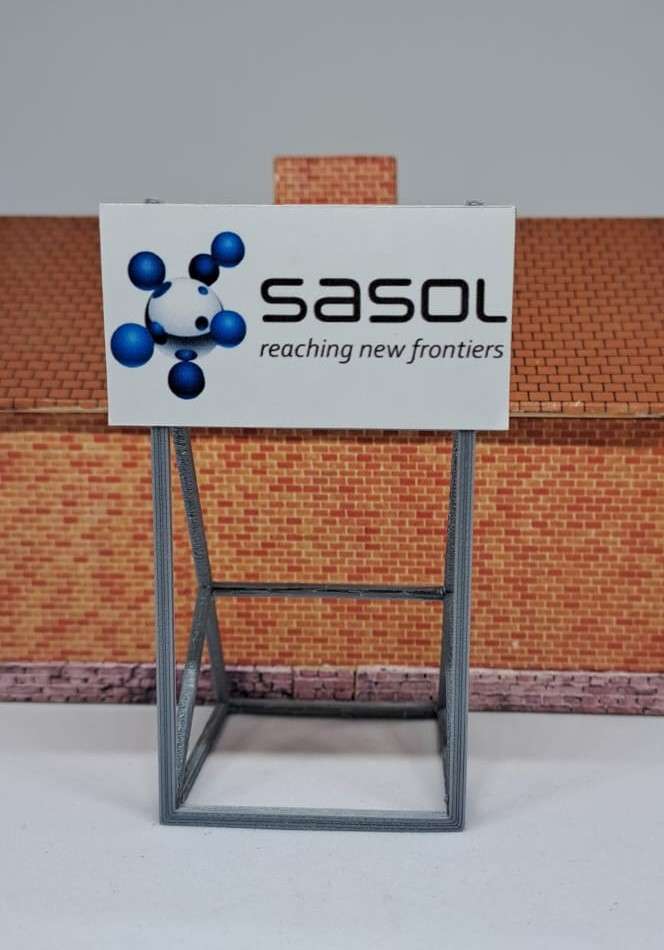 Model Trains HO 1 x Billboard 1950 + Sasol - 50mm x 41mm x 82mm