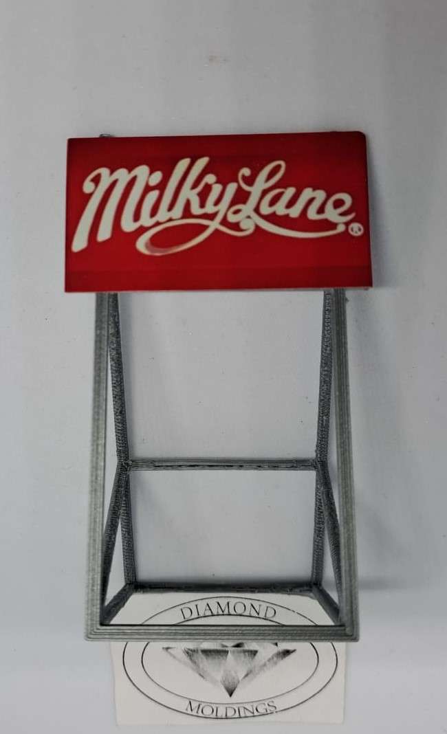 Model Trains HO 1 x Billboard 1980 + Milky Lane - 50mm x 41mm x 82mm