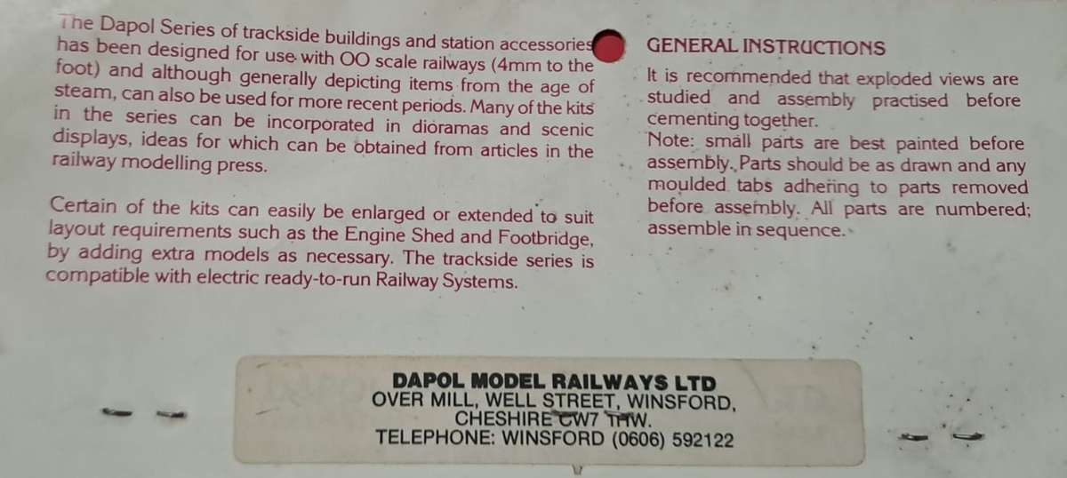 Model Trains/Track OO/HO  1 x Travelling Crane Kit.