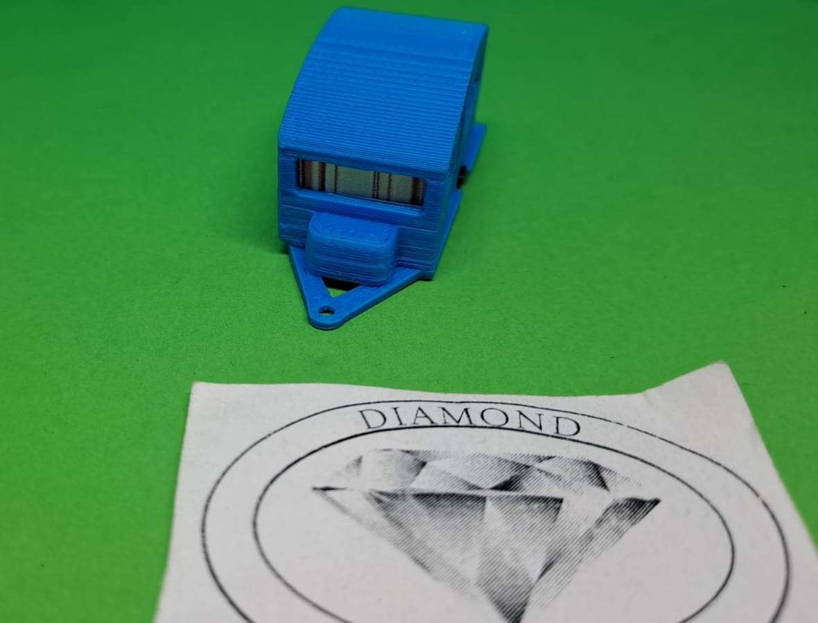 Model Trains HO 1 x Caravan - Blue - 46mm x 18mm x 21mm