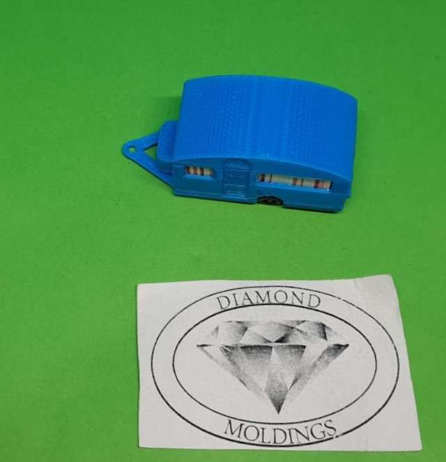 Model Trains HO 1 x Caravan - Blue - 46mm x 18mm x 21mm