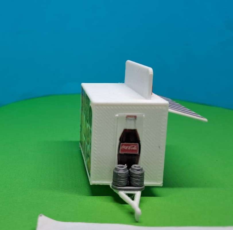 Model Trains 1:87 HO - Food Trailer. - 60mm x 36mm x 42mm