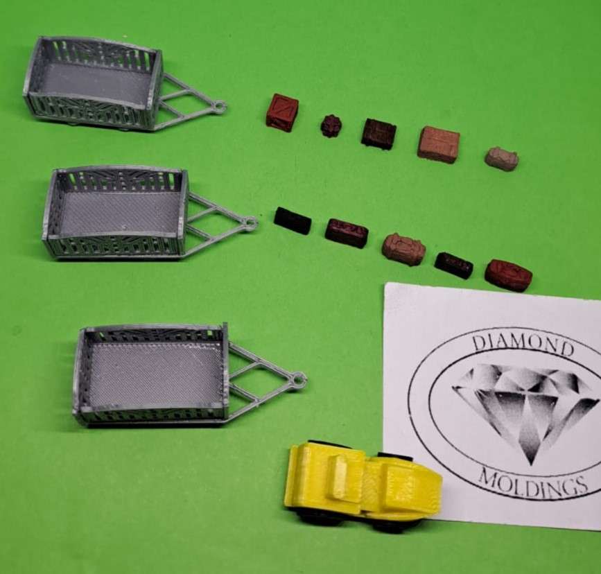 Model Trains H0 Scale - Station Luggage Carrier 2