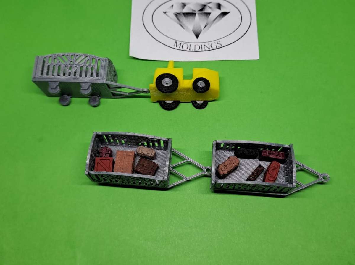 Model Trains H0 Scale - Station Luggage Carrier 2