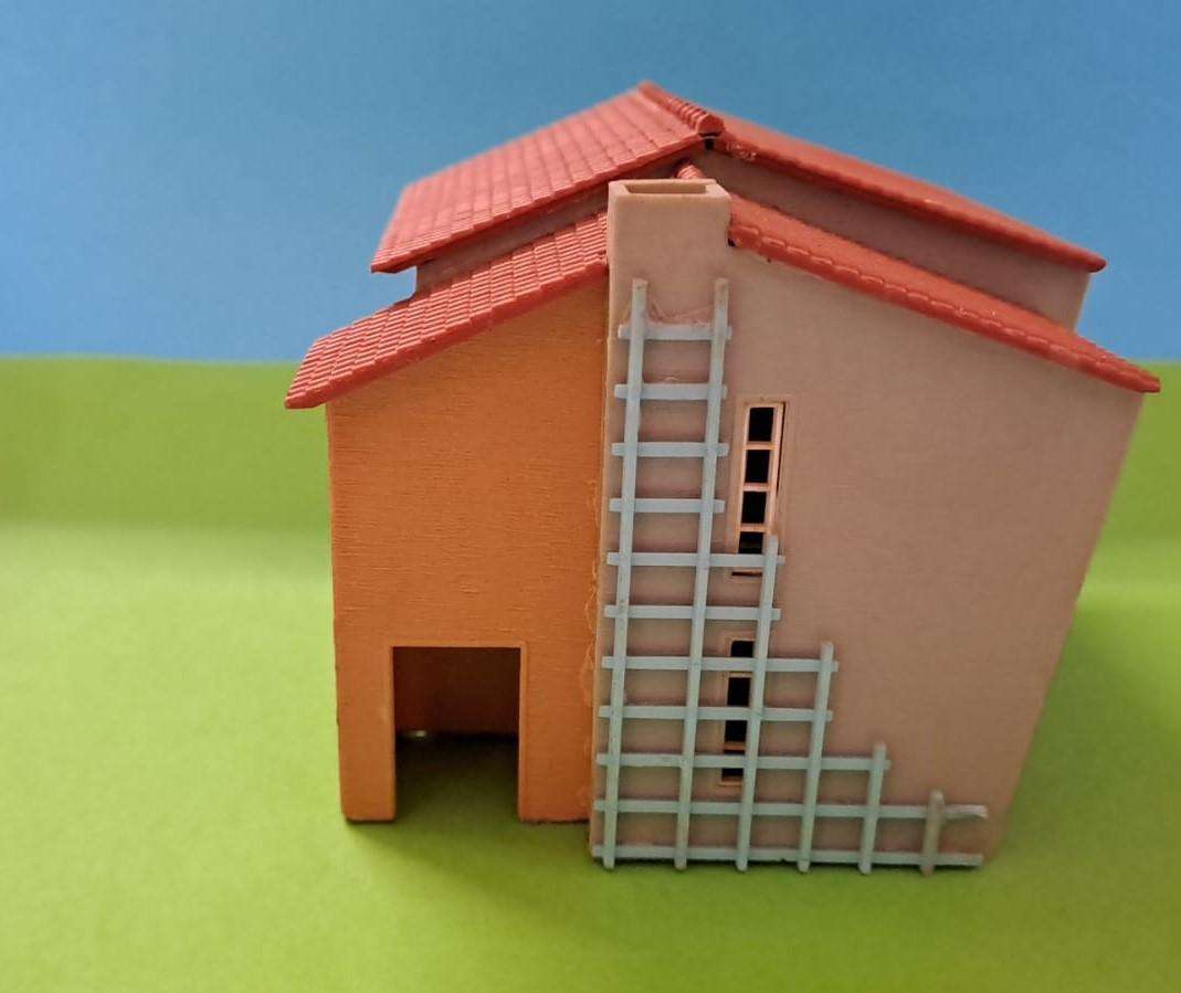 Model Trains H0-Scale 1/87 - 1 x Faller Double Story building. See pictures.