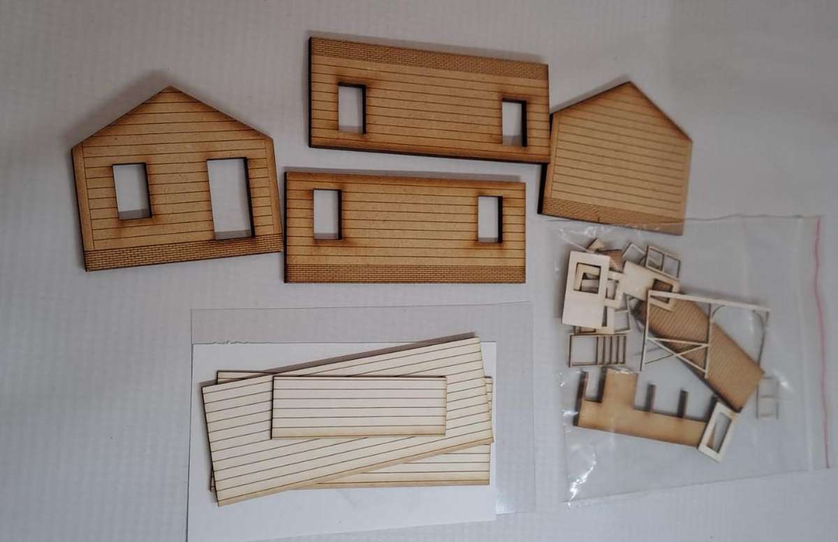 Model Trains H0 Scale - Company MDF House kit.