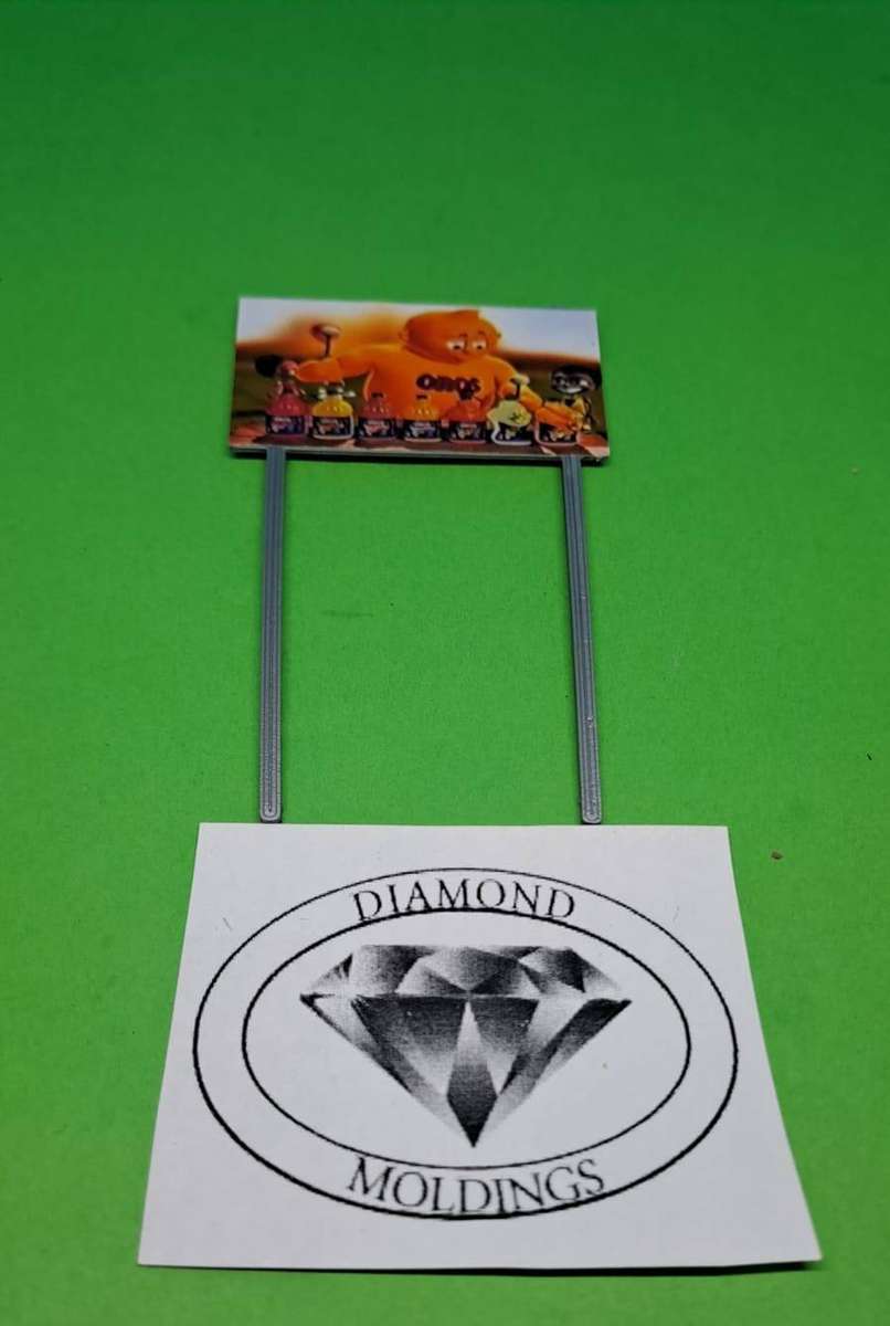 Model Trains HO 1 x Billboard - 1990 + Oros - 50mm x 3mm x 82mm (New board)