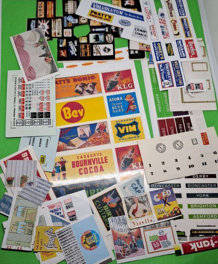 Model Trains HO 1 x Bag of original labels of kits. (See pictures)