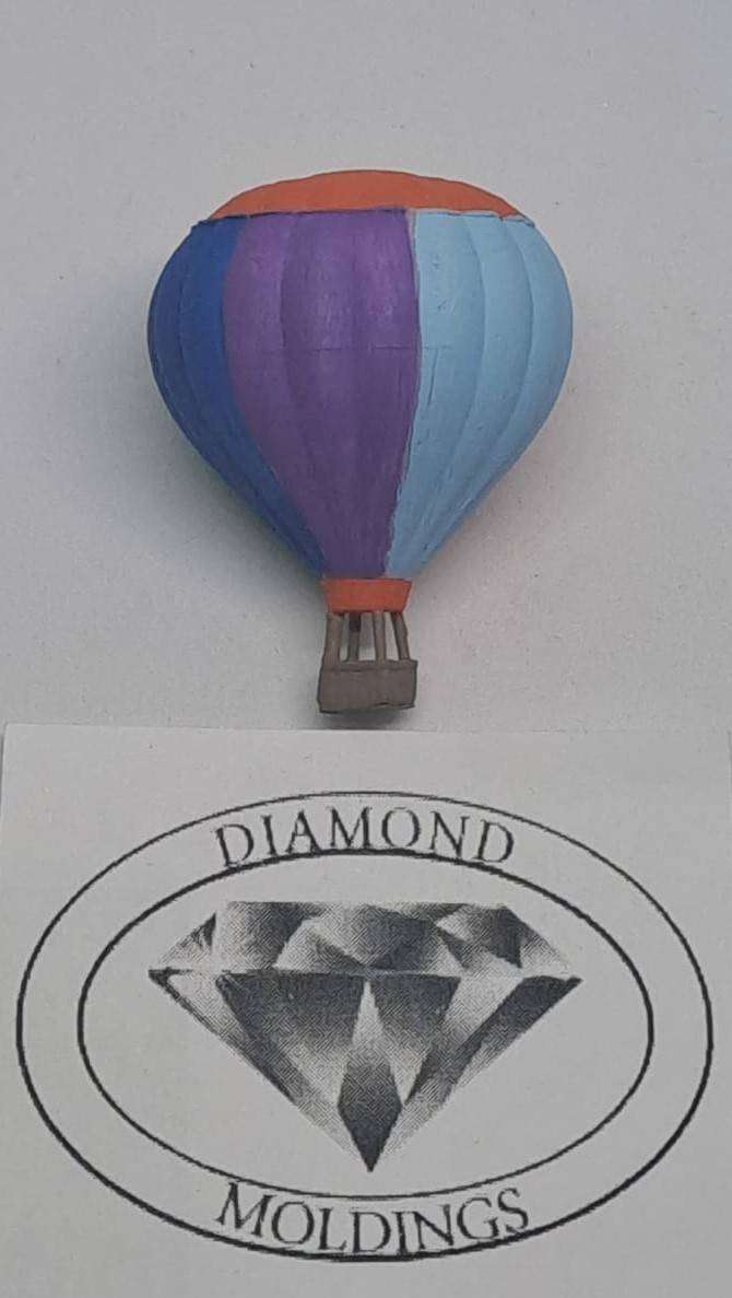 Model Trains HO 1 x Hot Air Balloon - 40 diameter x 45mm (Painted)