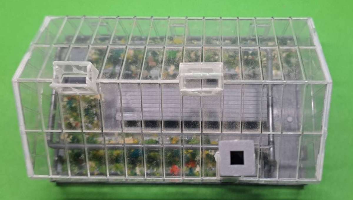 Model Trains HO 1 x Green House - 114mm x 68mm x 68mm