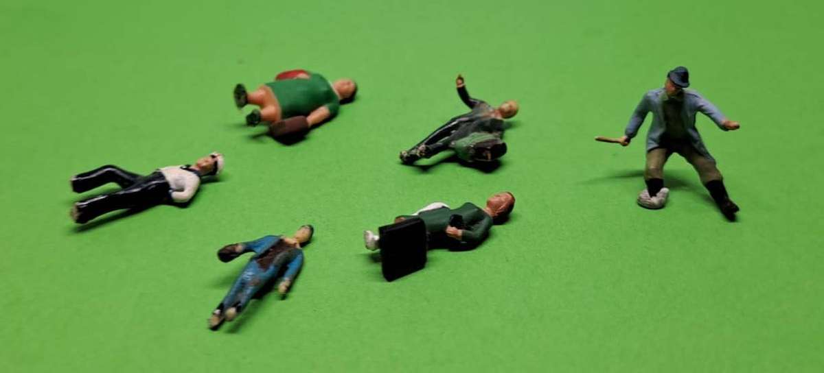 Model Trains HO 1 x Pack of Figures x 6 (20mm high)