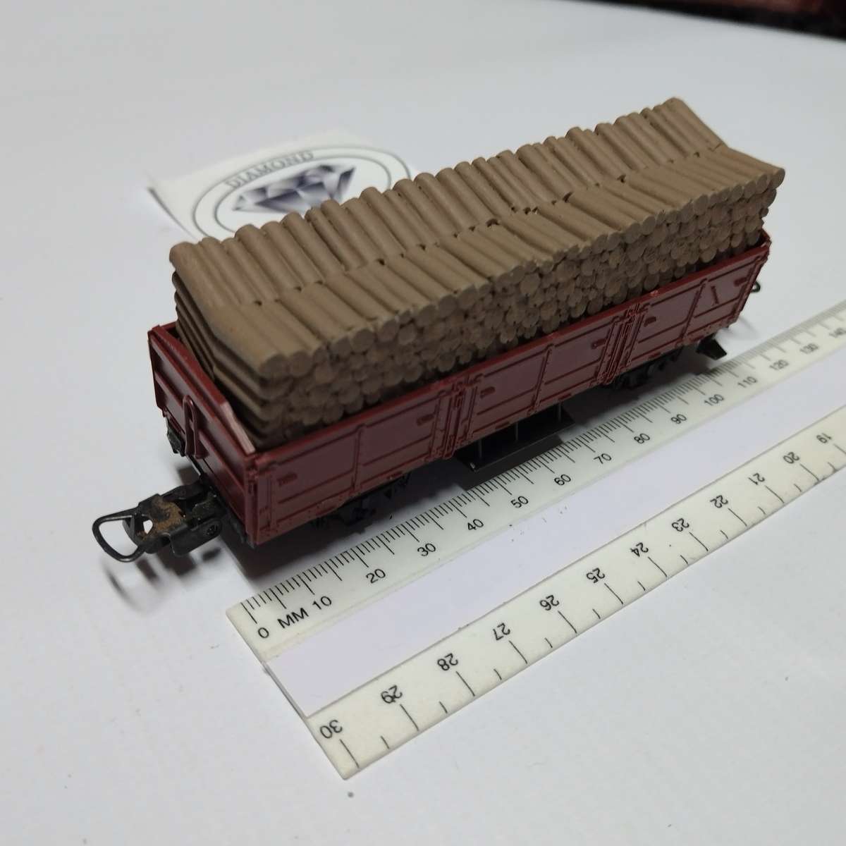 Model Trains HO - Freight Load - Wood Load Short (ES) - 25mm x 16mm x 5mm