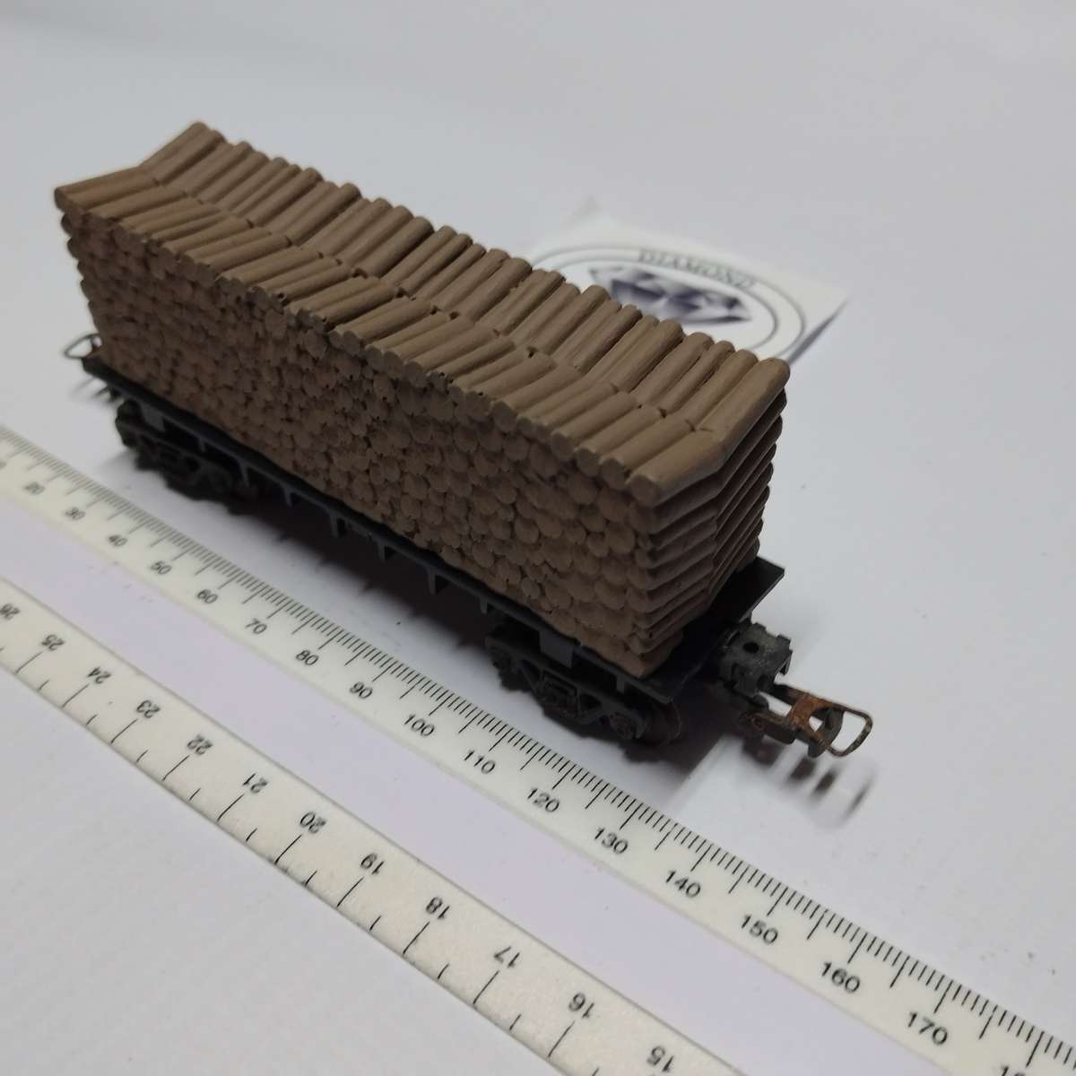 Model Trains HO - Freight Load - Wood Load Short (ES) - 25mm x 16mm x 5mm