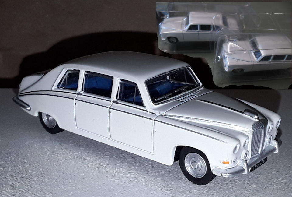 Model Trains H0/OO-Scale 1 x Daimler, White, wedding car, Oxford diecast.