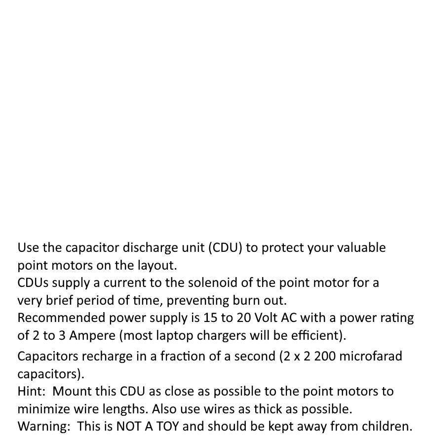 Model Trains H0/OO-Scale 1 x Turnout Capacitor Discharge Unit (2200uF).