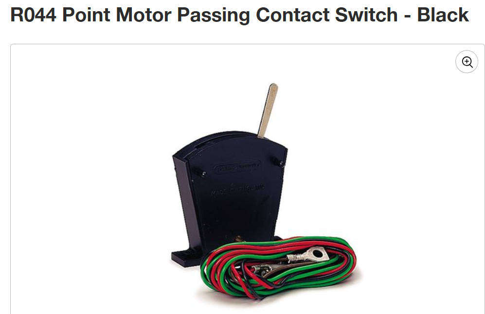 Model Trains HO 1 x Hornby Point Motor Passing Contact Switch Black Include 2 Wires.