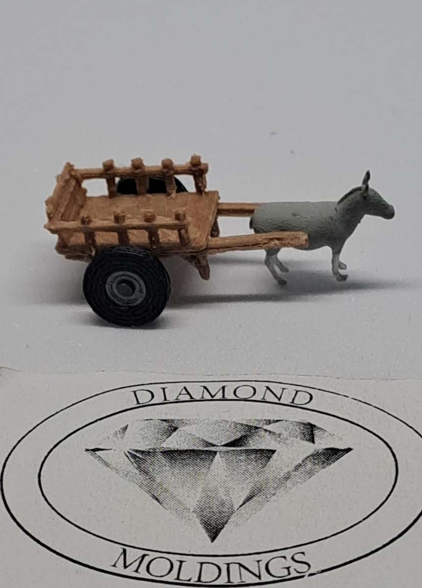 Model Trains 1:87 HO - Cart + Donkey (x1)
