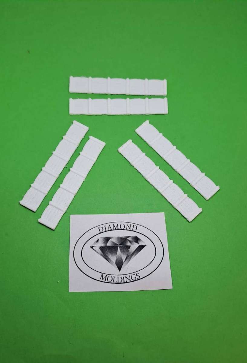 Model Trains N- Scale 1 x Pre-Cast 6ft Wall (Pack of 6) - 67mm x 2mm x 12mm