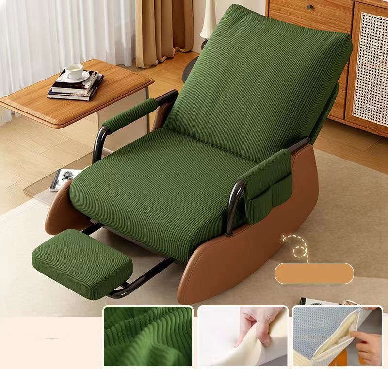 Lazy Sofa Floor Chair, 3-Position Adjustable Backrest - WHITE