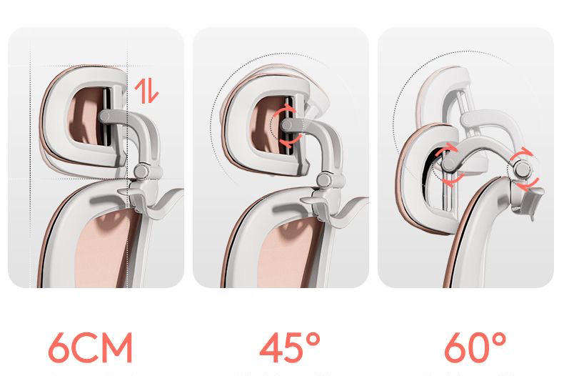 Ergonomic Office Chair with footrest - Pink