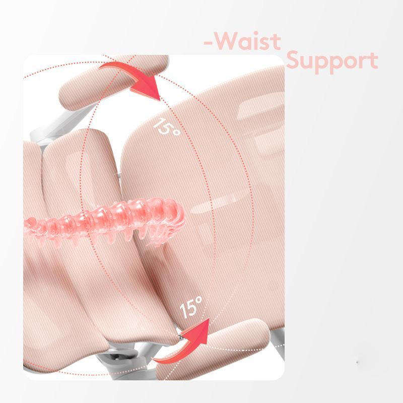 Ergonomic Office Chair with footrest - Pink