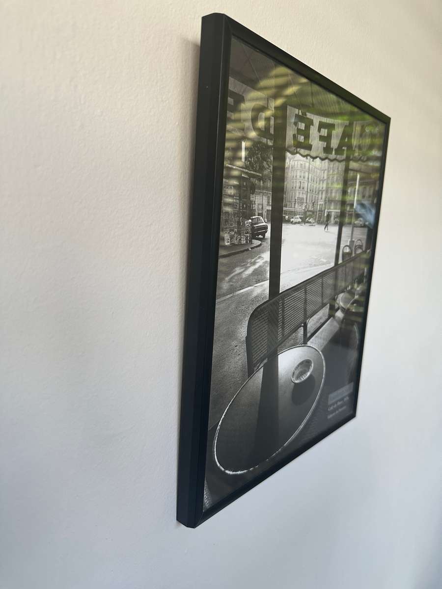 Framed Jeanloup Sieff B&W Print, Cafe de Flore Paris, 1976 - Finished Size 25cm x 31cm