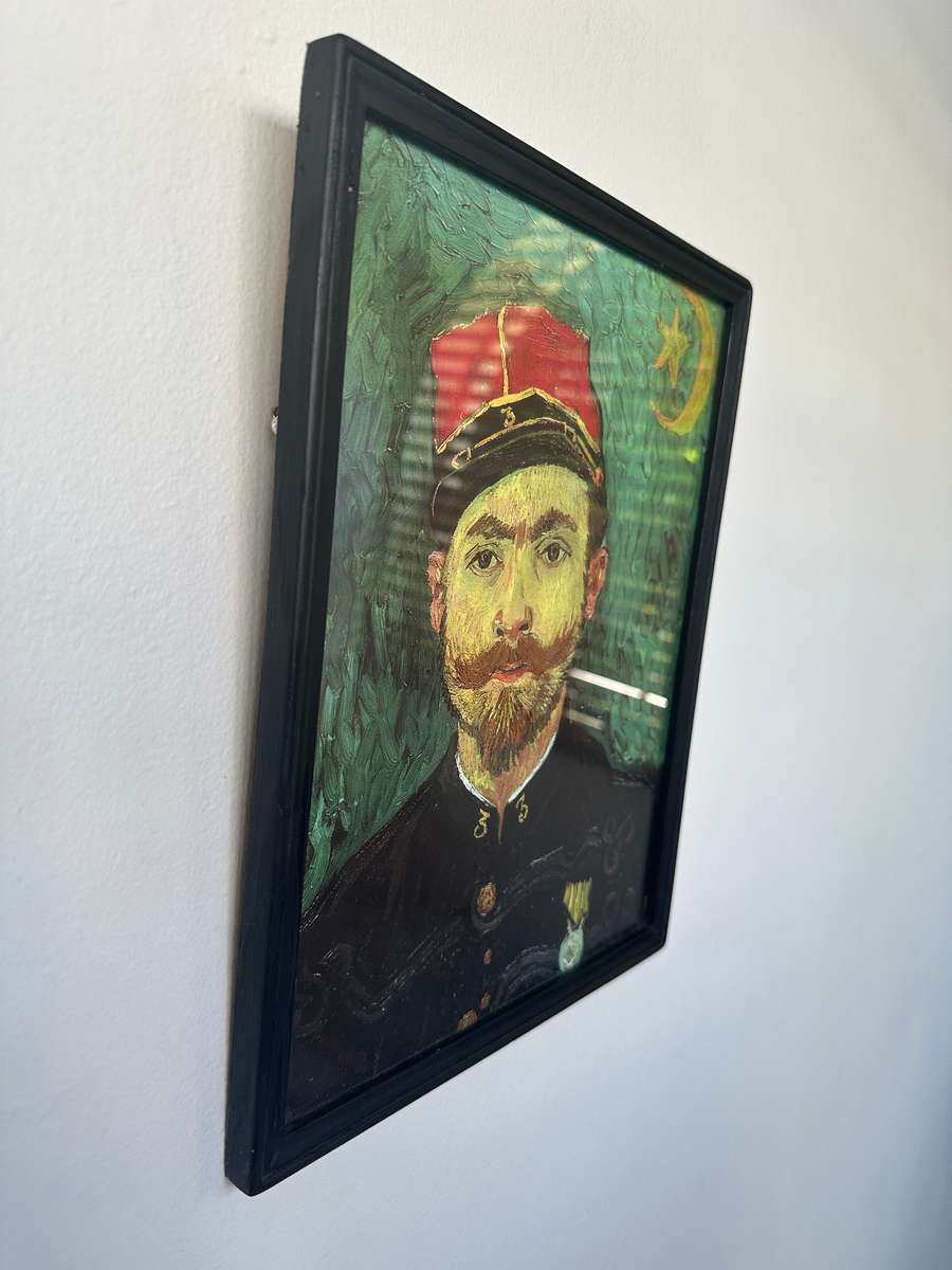 Framed Vincent van Gogh Print, Portrait of Paul-Eugène Milliet - Finished Size 23.5cm x 29.5cm