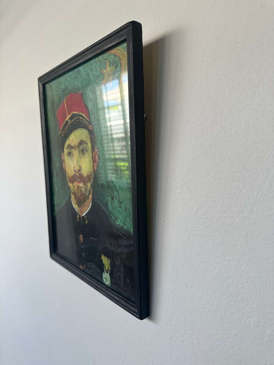 Framed Vincent van Gogh Print, Portrait of Paul-Eugène Milliet - Finished Size 23.5cm x 29.5cm