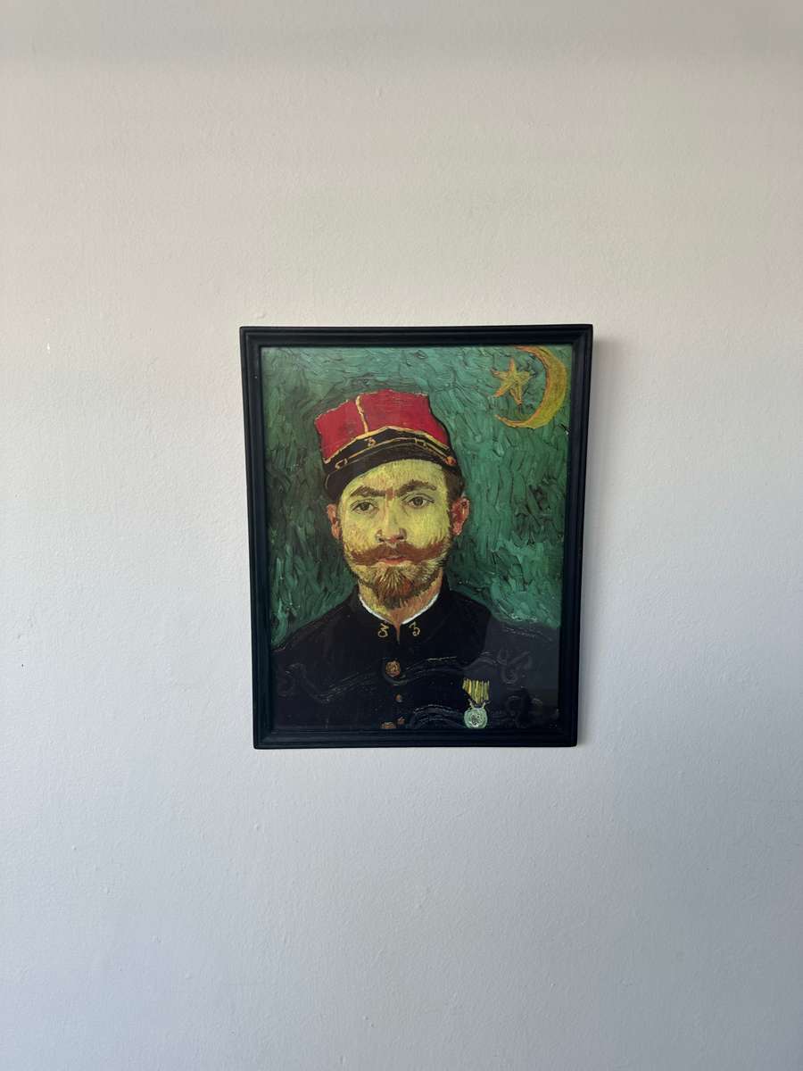 Framed Vincent van Gogh Print, Portrait of Paul-Eugène Milliet - Finished Size 23.5cm x 29.5cm