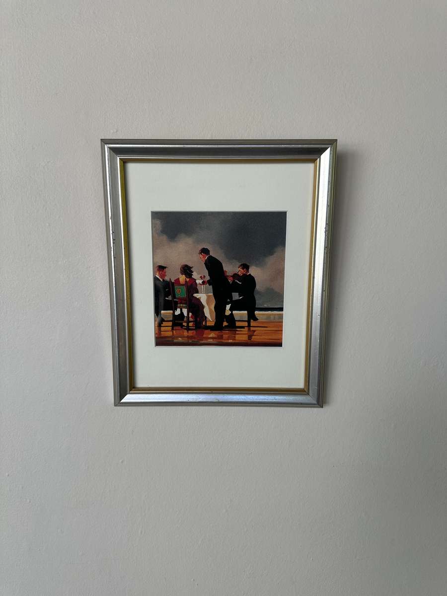 Framed Jack Vettriano, Elegy for a Dead Admiral - Finished Size 23.5cm x 28.5cm