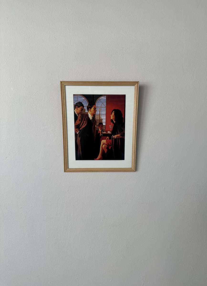 Framed Jack Vettriano, Lovers and Other Strangers - Finished Size 22cm x 26.5cm